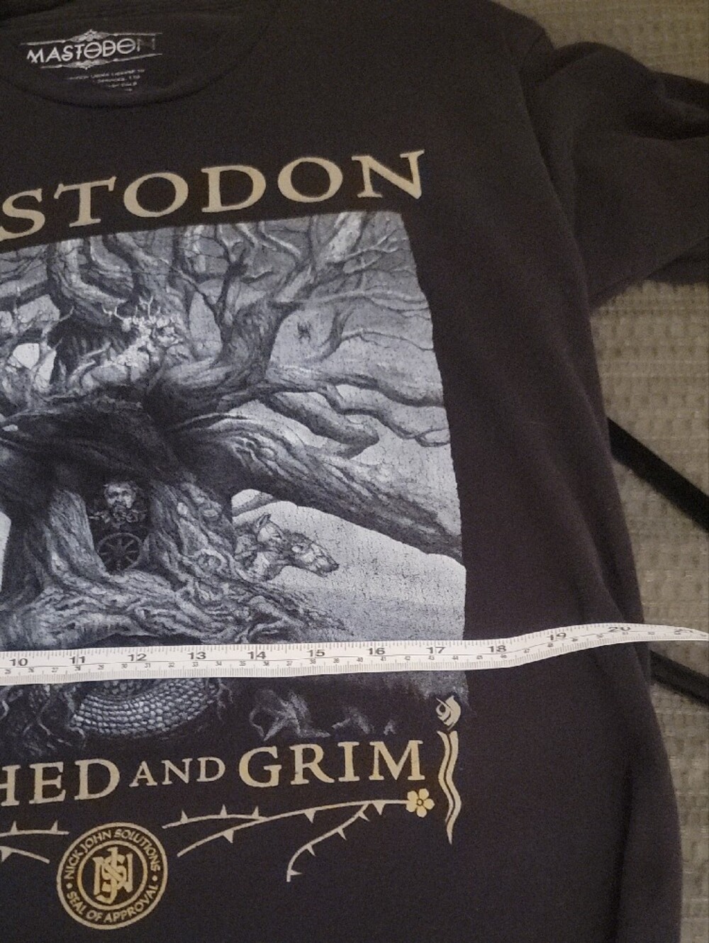 Mastodon Hushed and Grim Graphic T-Shirt - Black - Picture 4 of 5